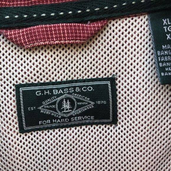 G.H. Bass & Co Size Extra Large (XL) Short Sleeve Red Button - Picture 4 of 5